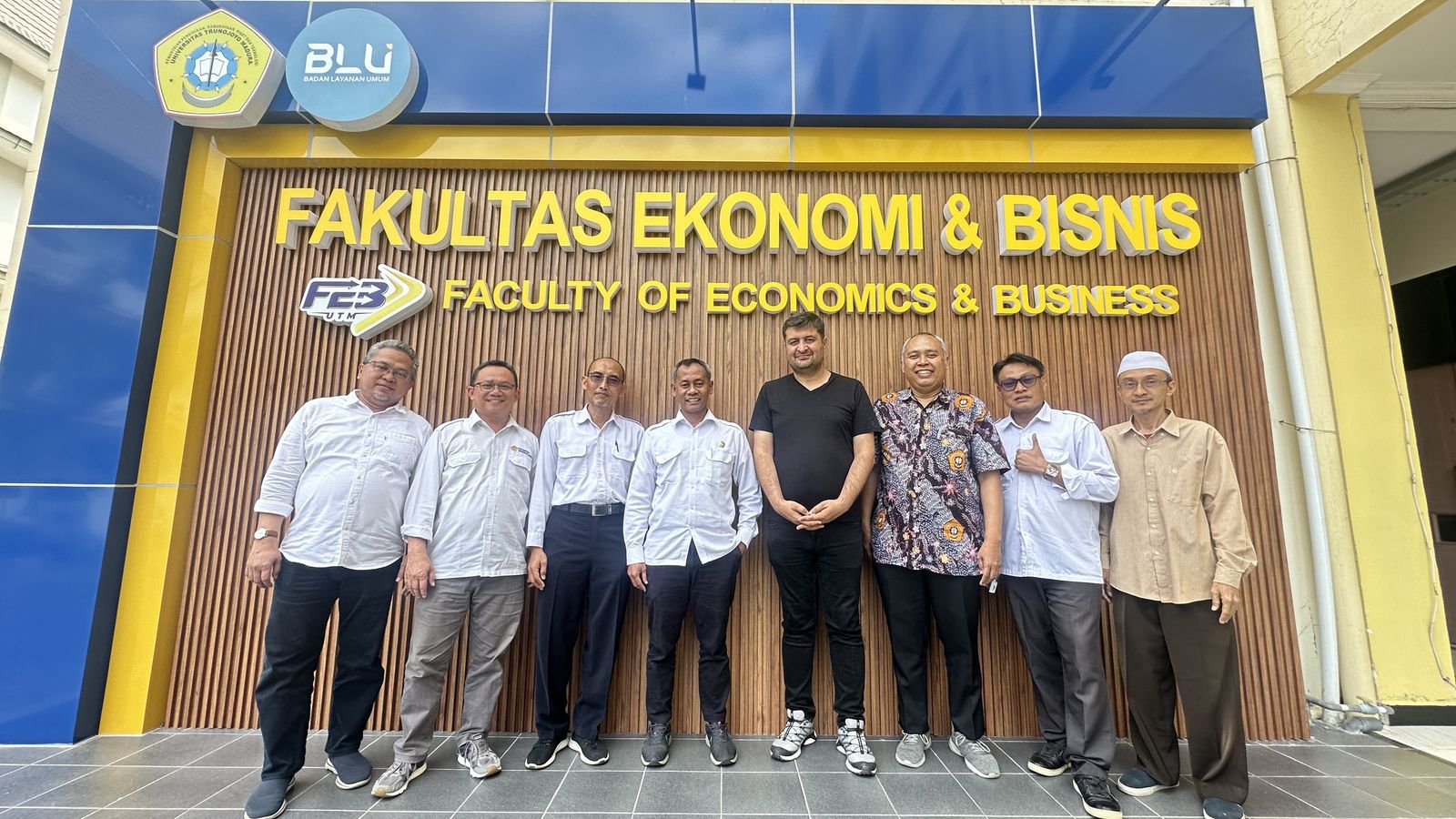 Prof. Dr. Ömer Faruk Rençber with faculty members during an international academic visit in Indonesia.